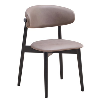 Grey & Black Padded Side Chairs (Set of 2) - Modern Dining Seating