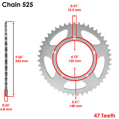 Caltric 64511-27G00 6451127G00 Rear Wheel Chain Sprocket for
