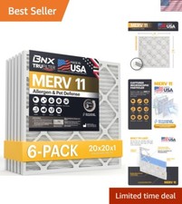 TruFilter MERV 11 Air Filter 6-Pack - Ultimate Allergen Defense Dust Control