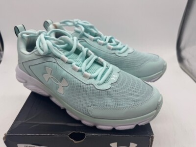 UNDER ARMOUR WOMEN'S CHARGED ASSERT 9 RUNNING SHOES FUSE TEAL WHITE SIZE 10