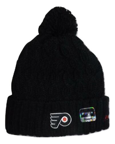New Philadelphia Flyers Womens OSFA Reebok Cuffed Pom Beanie Hat - Picture 1 of 6