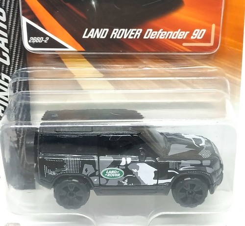Majorette Land Rover Defender 90 Camouflage Black 1:66 (3") Package with Card - Picture 2 of 4