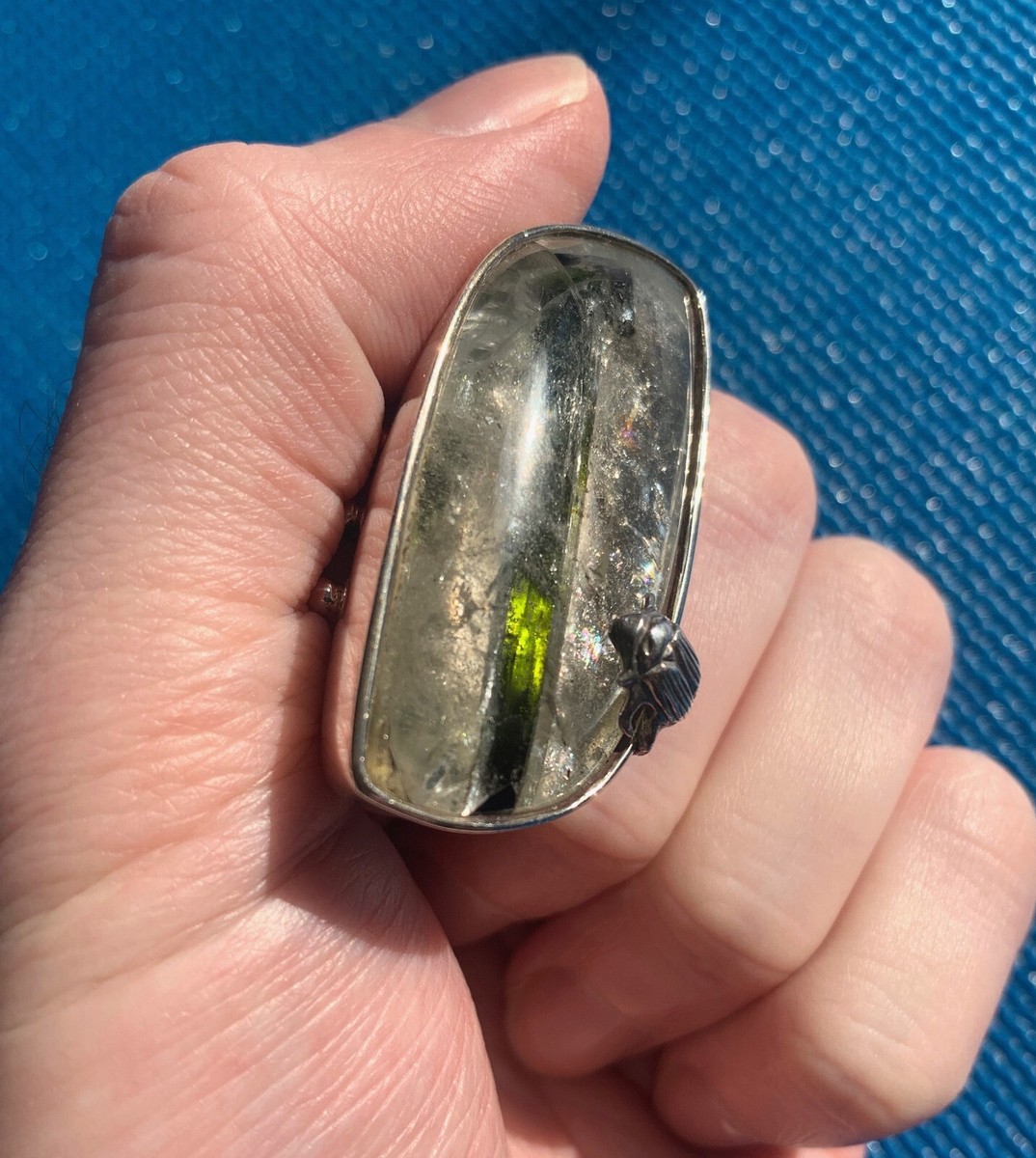 Stephen Dweck クォーツ　リング　US7 Stephen Dweck Rutilated Quartz Rockragious Cluster Ring