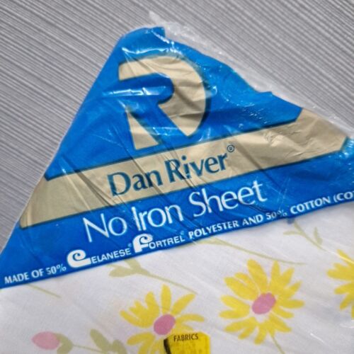 Vintage Set Dan River No Iron Pillowcases & Twin Fitted Sheet Floral NEW - Picture 3 of 16