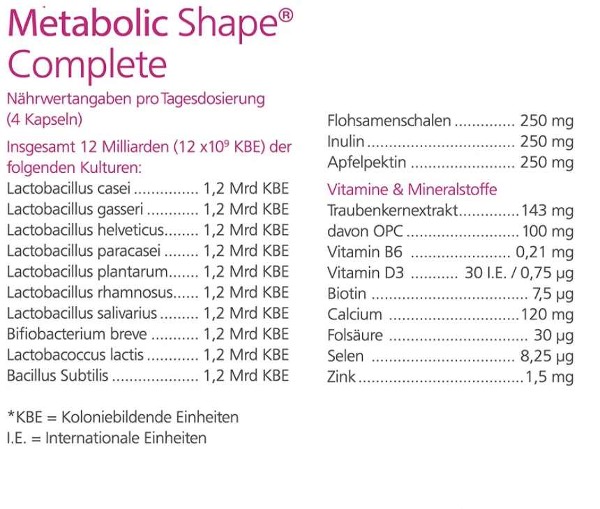 Metabolic Shape Complete - mit 12 Mrd. aktiven Darmbakterien-Kulturen - Bild 4 von 4