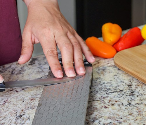 8 inch Diamond Sharpening Bench Stone Knife Sharpener Double Sided 400/1000 Grit - Picture 9 of 12