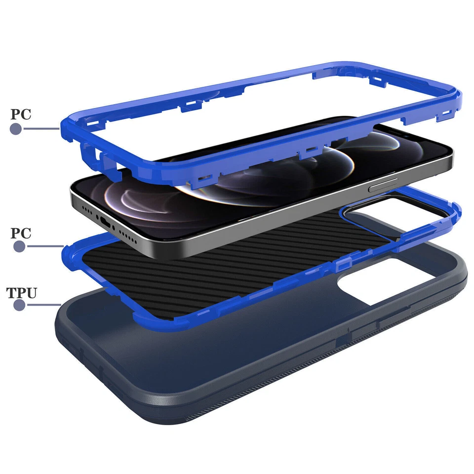 Shockproof Defender Case Cover+Belt Clip For iPhone 14 Pro Max 13 12 11 XS XR 87 - Image 4 of 4