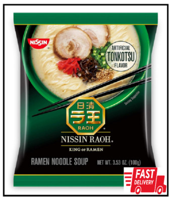 Nissin RAOH Ramen Noodle Soup, Tonkotsu, 3.53 Ounce (Pack of 6)