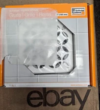 Schluter Kerdi (KDIF4GRKMBWD5) 4 Inch Square  Floral Matte White Selki DAY SHIP!