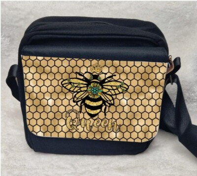 Queen Honigbiene Schultertasche Geldbörse maßgeschneidertes Design personalisiertes Geschenk