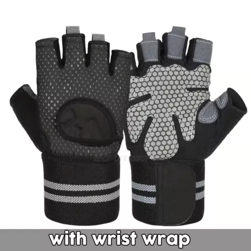 Fitness Gloves Weight Lifting Gym Workout Training Wrist Wrap Strap Men & Women - Picture 15 of 20
