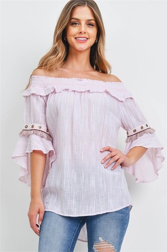 boho cold shoulder tops