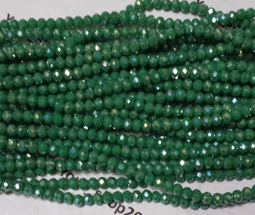 80 Faceted Rondelle Opaque Crystal Glass Loose Beads 4mm Jewellery making art - Picture 59 of 72