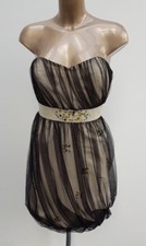 $370 Phoebe Couture Authentic Crystals Xmas Party Occasion Prom Dress Size 14