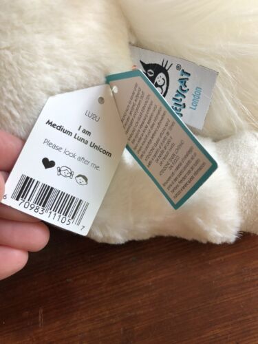 "JellyCat of London ""Luna Unicorn"" Tamaño Mediano *NUEVO* 12"" Juguete de Peluche Nuevo con Etiquetas Mágico - Imagen 3 de 6
