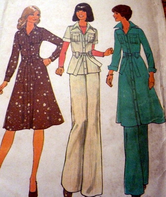 LOVELY VTG 1970s DRESS TOP PANTS Sewing Pattern