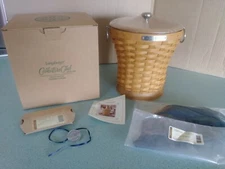 Longaberger Collectors Club 10th Anniversary Celebration basket set Ice bucket