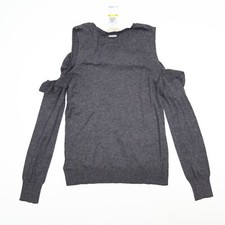 Michael Kors Womens Cold Shoulder Ruffle Sweater Size Medium New With Tags