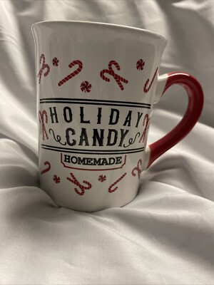 Royal Norfolk Holiday Candy Cane Coffee Mug Cup 16oz Nice Ceramic