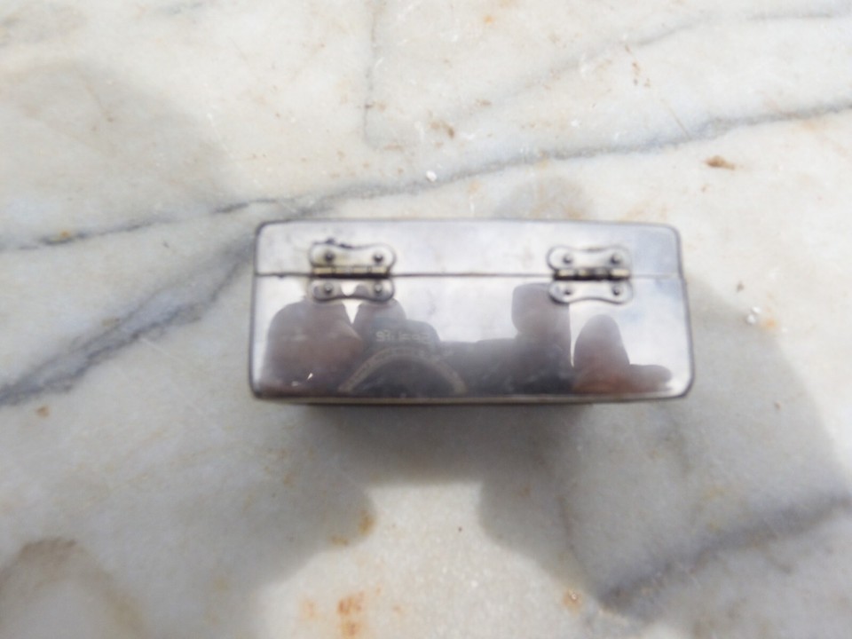 Vintage Gillette Safety Razor Case ONLY, Bostonian Chrome/Dark Violet ...