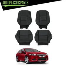 For Honda Accord 2008-2012 4PCS Seat Cover Driver Passenger Bottom Top Black