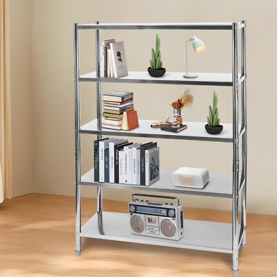 #ad #ad 5 Tiers Adjustable Shelf Storage Stainless Steel Heavy Duty Shelving For Storing $111.27