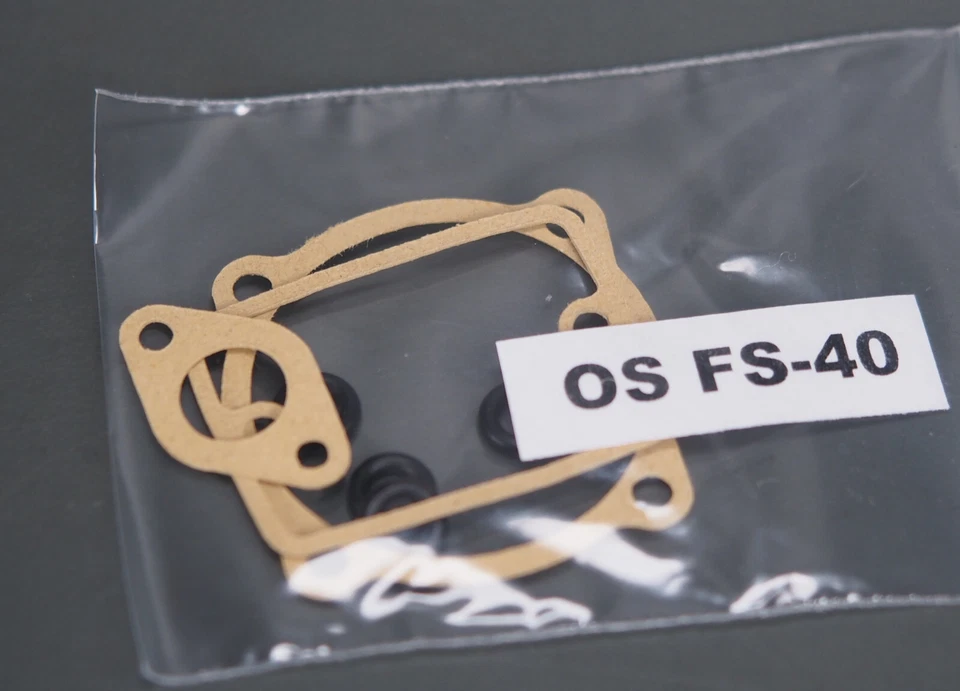 Gehäuse-Dichtungssatz für Modellmotor OS FS-40 incl. Stösselrohrdichtg. - Bild 2 von 2