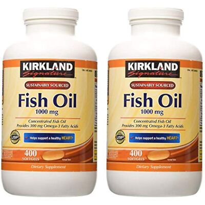 Kirkland Signature hgar Fish Oil Concentrate 2 Pack, 400 Count (Pack of 2)