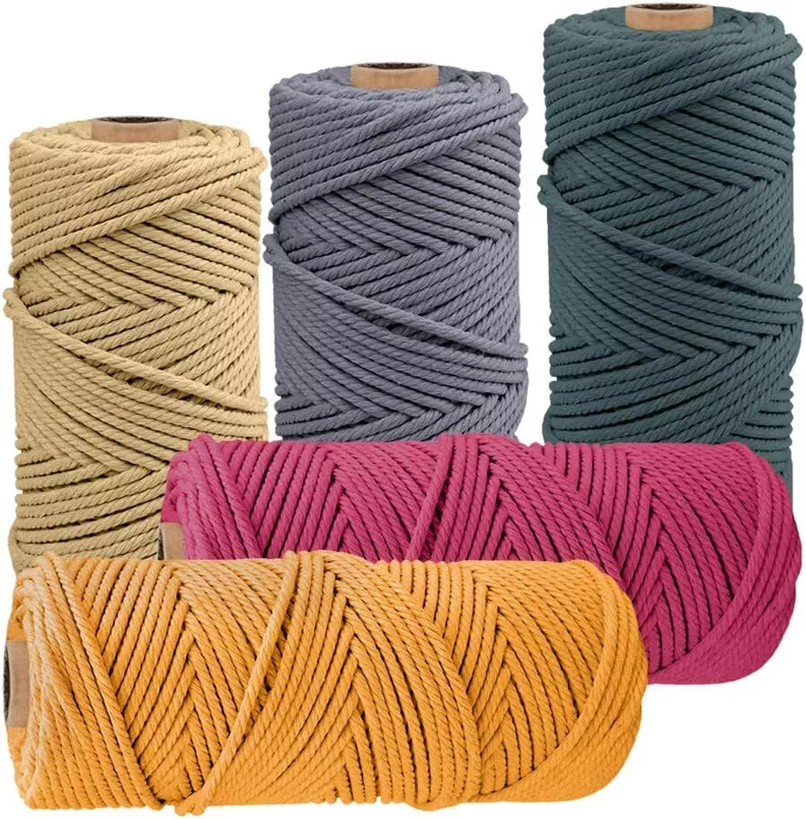 3mm 100M Natural Cotton Twisted Cord Craft Macrame Artisan Rope