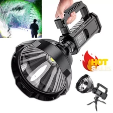 Super Bright LED Searchlight Portable Rechargeable Spotlight Handheld Flashlight