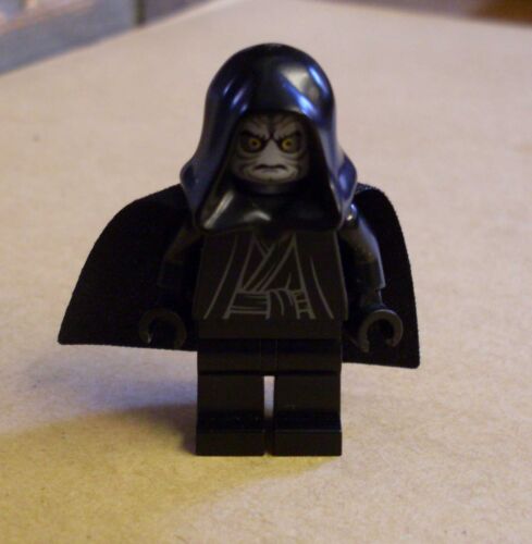 LEGO Star Wars Imperator Emperor Palpatine figura nera mani grigio viso nuovo - Foto 1 di 1