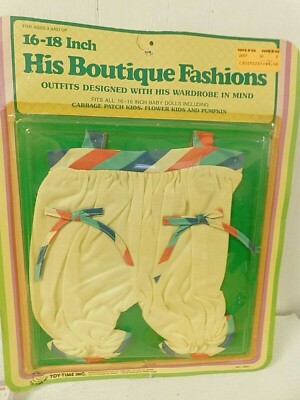 1985 Toy Time Inc Baby Doll His Boutique Fashions 16-18 '' Dolls New/ Old Stock