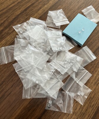 36 Pairs  Soft Clear Silicone Earring Backs Stoppers 4mm Individually Packaged