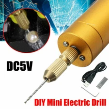DIY Mini Micro Small Electric Aluminum Hand Drill DC 5V for Motor PCB Set Tool