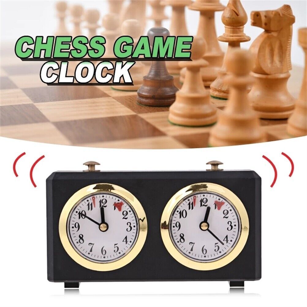 Metal Analog Chess Clock 1-GO Count Up Down Alarm Timer For Game Competition