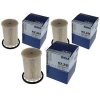 3X Mahle / Knecht KX 341 Kraftstofffilter Fuel Filter
