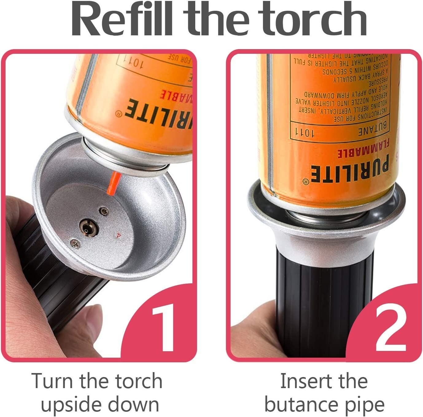 Cooking Blow Torch Creme Brulee Culinary Food Chef Kitchen Butane Flame Lighter