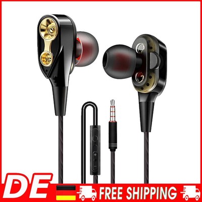 Wired Earbuds with Mic - with Deep Bass In-Ear Headset for Sports Running