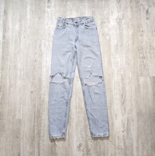 VTG Levis Student Fit Orange Tab 550 Distressed Light Wash Jeans Actual 27X32