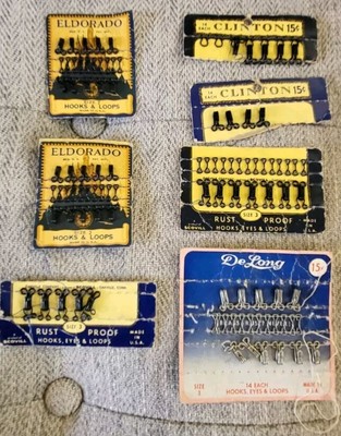 Lot of Vintage Hooks and Loops. Eldorado, DeLong, Clinton.