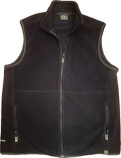 AIGLE Mens Fleece Vest Size XL Black  Zip Up ...
