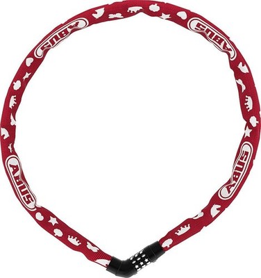 ABUS Kettenschloss Steel-O-Chain 4804C SYMBOLS Zahlenschloss für Kinder-Fahrrad