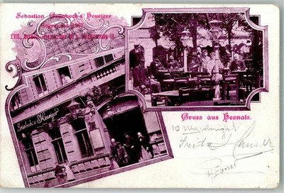 13658902 - Wien Gasthaus Gruenbecks Heurigen Hernals 1903