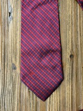 Valentino Cravatte Men's Red  Blue Multi-Color Tie, 100 Silk, Made in Italy