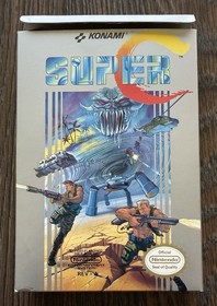 Super C 100% Complete in Box CIB w/Inserts! VG Shape! (Nintendo, NES 1990)🔥