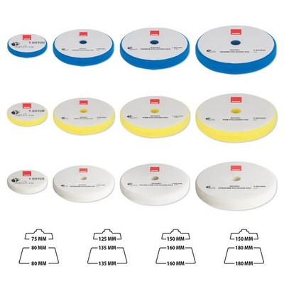 Rupes Polierpad Polierschwamm BigFoot Rotary Rotation Ultrafine Fine Coarse