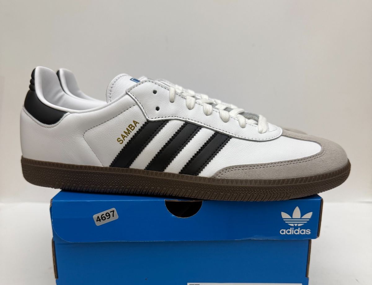 Size 10 - adidas Samba OG Low White Black Gum for sale online | eBay