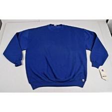 Vintage Sweatshirt Size XL/XXL 80s Russell Athletic Classic Blue Made USA NWT