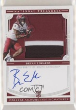 2020 Panini National Treasures Collegiate Silver 13/25 Bryan Edwards Auto 5w7