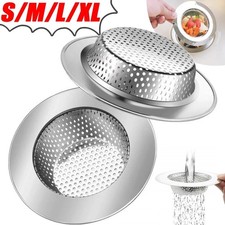 1/2Pcs Kitchen Sink Filter Stainless Steel Mesh Drain Stopper Sewer Mesh Straine